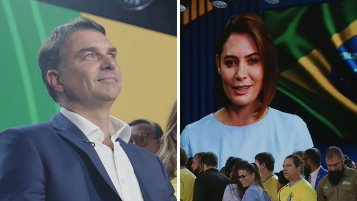 Michelle Bolsonaro Apoia Enteado Flávio em Convenção do PL