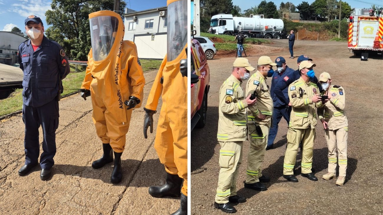 Vazamento de 30 mil litros de ácido clorídrico mobiliza bombeiros de dois estados no Paraná