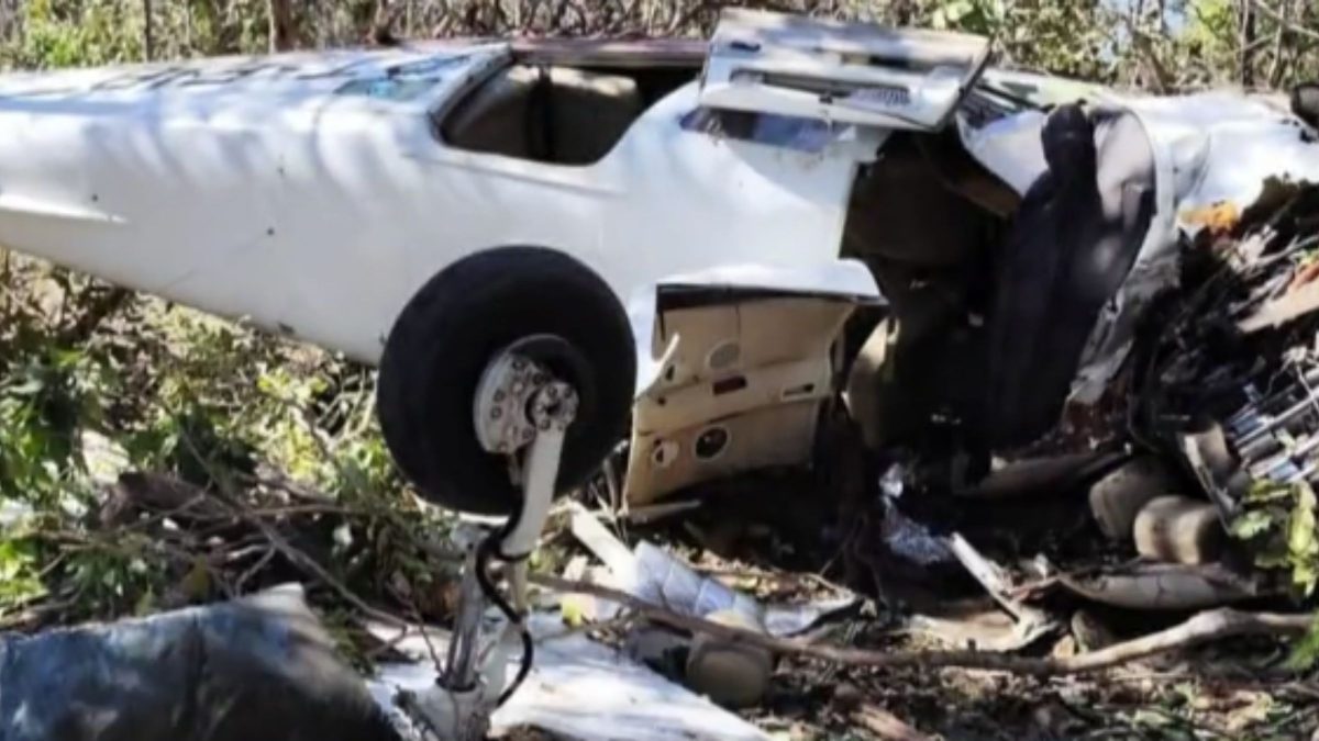 Casal morre e piloto fica ferido após avião cair no Tocantins