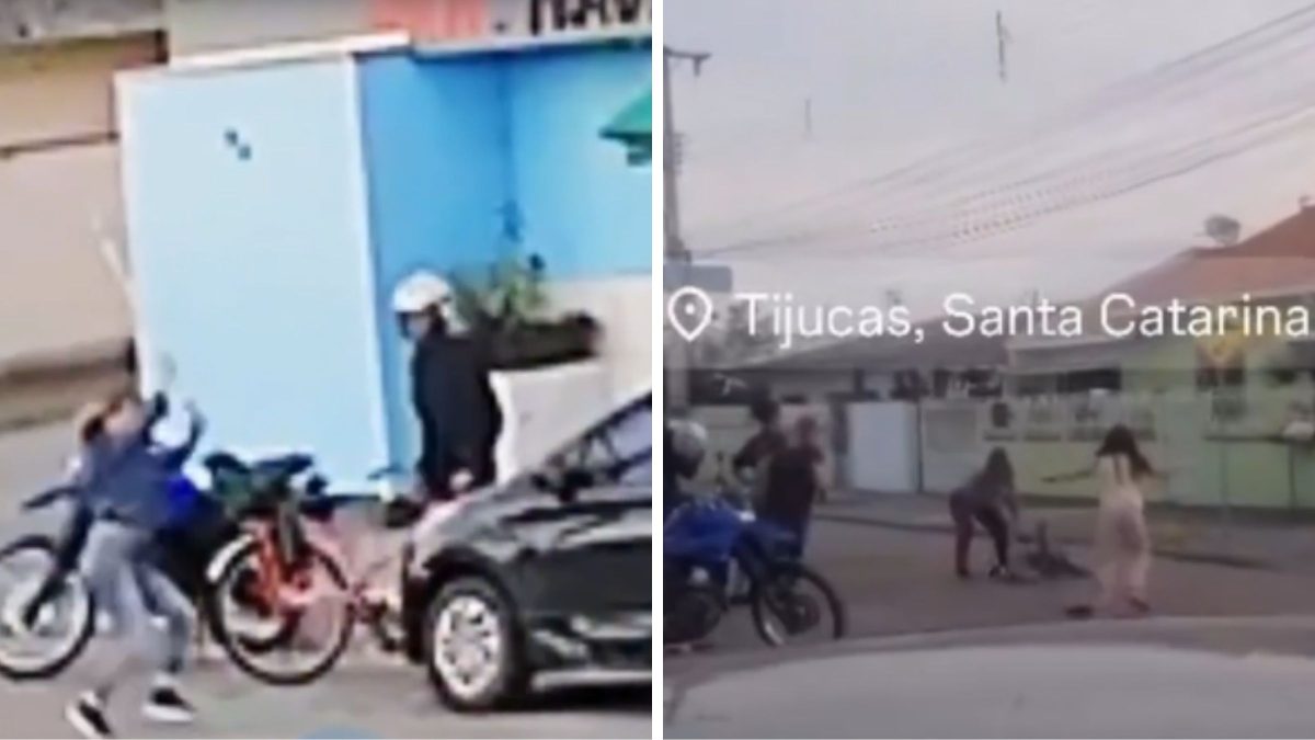 Discussão de trânsito termina em agressão física e carro destruído com pedaço de pau em cidade de SC - QTU Questões do Universo