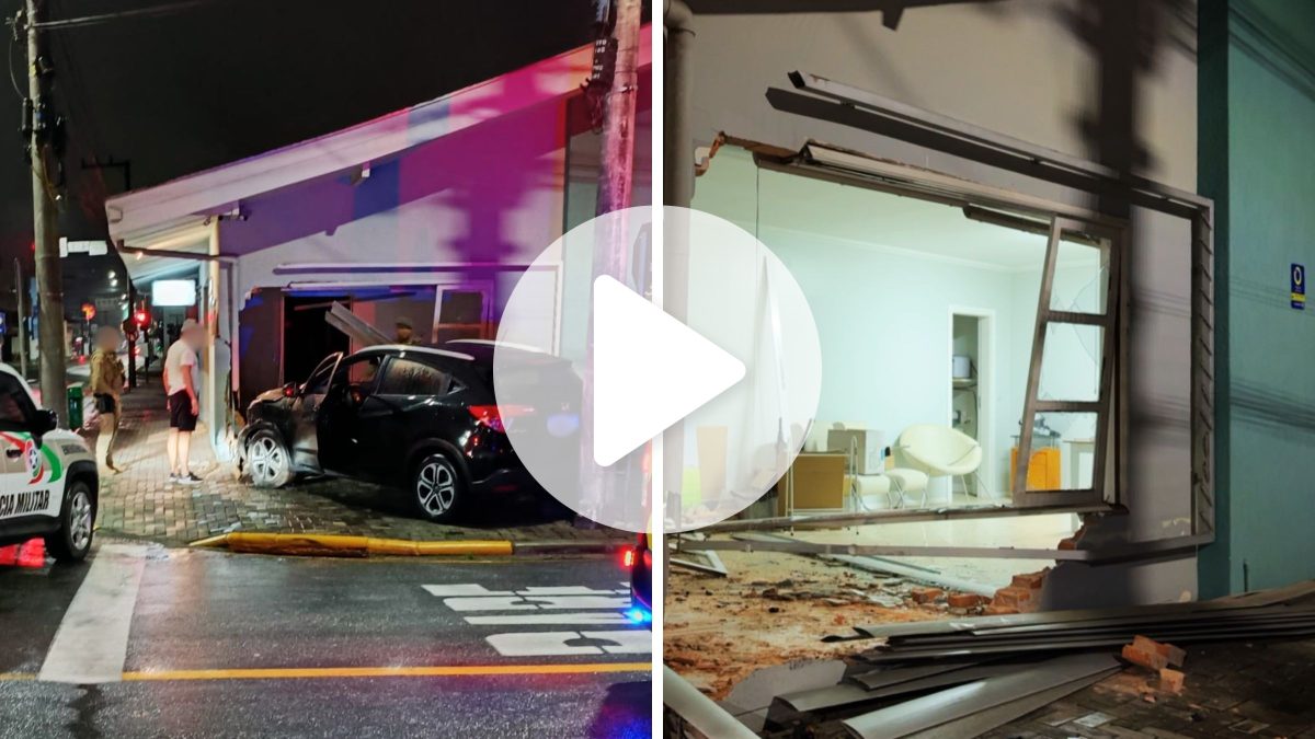 Motorista bêbado invade clínica no Centro de Jaraguá