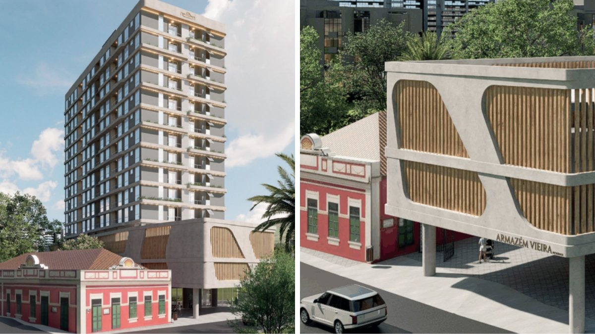 Casarão histórico de 1840 será integrado a novo empreendimento imobiliário com piscina