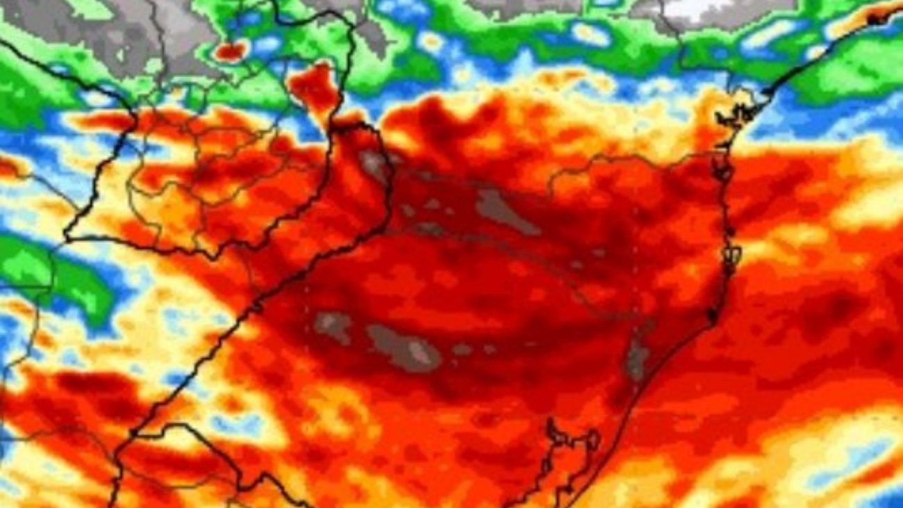 A elevação das temperaturas ao longo da semana deve favorecer a formação de novos temporais no Sul do Brasil.