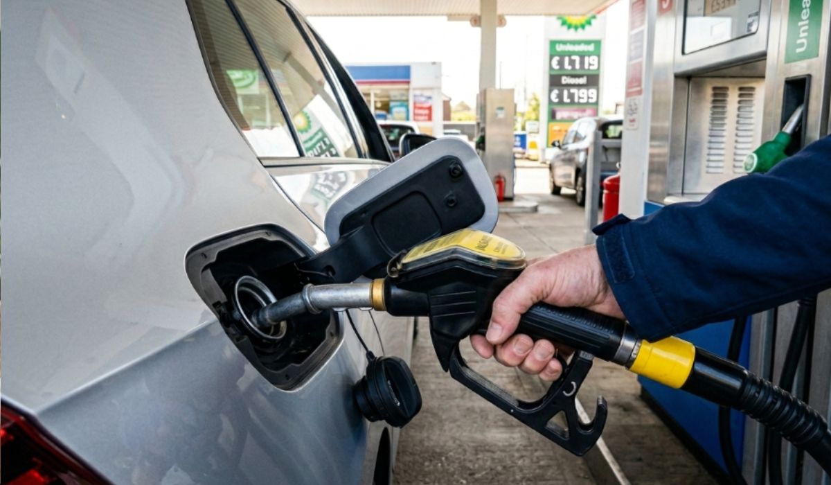 na foto aparece uma pessoa colocando a gasolina com 32% de etanol comercializada no Brasil desde 1º de agosto