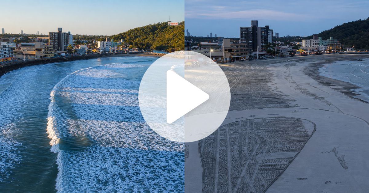 VÍDEO: Após anos sendo ‘engolida’ pelo mar, praia de SC muda de cara após alargamento de R$ 31,5 milhões - QTU Questões do Universo