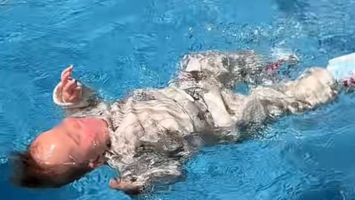 Mãe explica por que jogou bebê de 1 ano na piscina usando roupas pesadas e tênis em vídeo que assustou muitas pessoas, mas a cena fazia parte do teste final após 8 semanas de treinamento - QTU Questões do Universo
