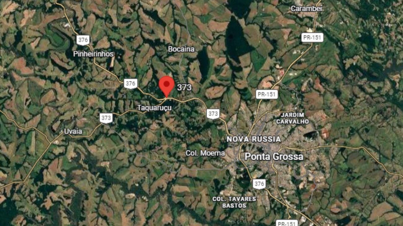 BR-373 é interditada após acidente entre ônibus e carreta que deixou 21 mortos no ParanáFoto: Google Maps/ND Mais
