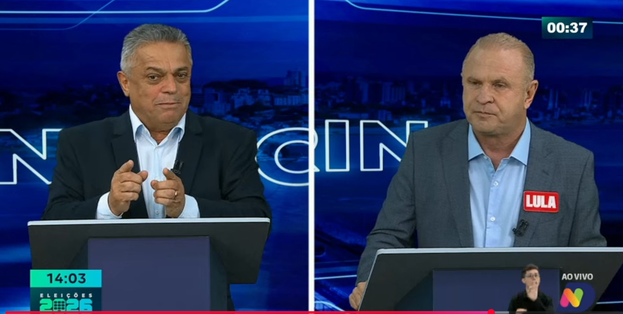 Na tréplica, João Rodrigues falou sobre o PIC e defendeu a utilização de recursos federais para projetos culturaisFoto: Reprodução/NDTV RECORD/ND Mais