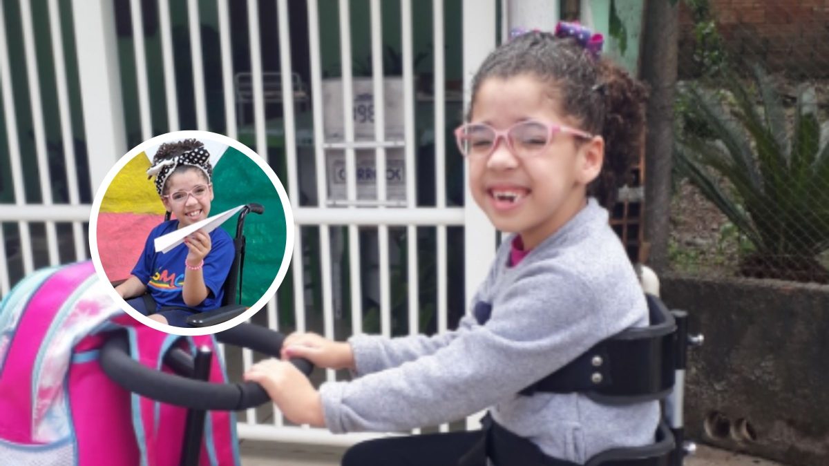 ‘O sonho dela é andar sozinha’: menina de 7 anos com paralisia cerebral mobiliza corrente