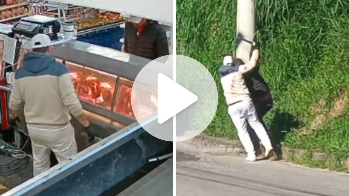 Discussão dentro de mercado por causa de carne termina com ataque de açougueiro com faca