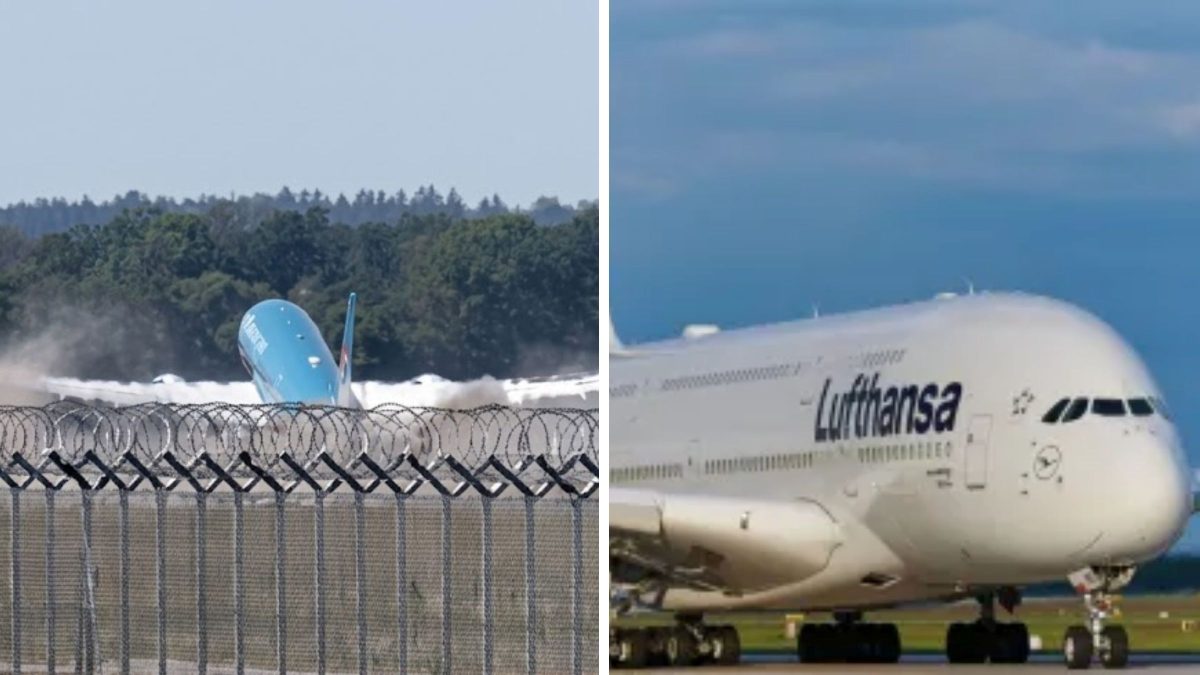Dois dias após Boeing 787 ter falha em pista na Alemanha, Airbus A380 colide com luzes