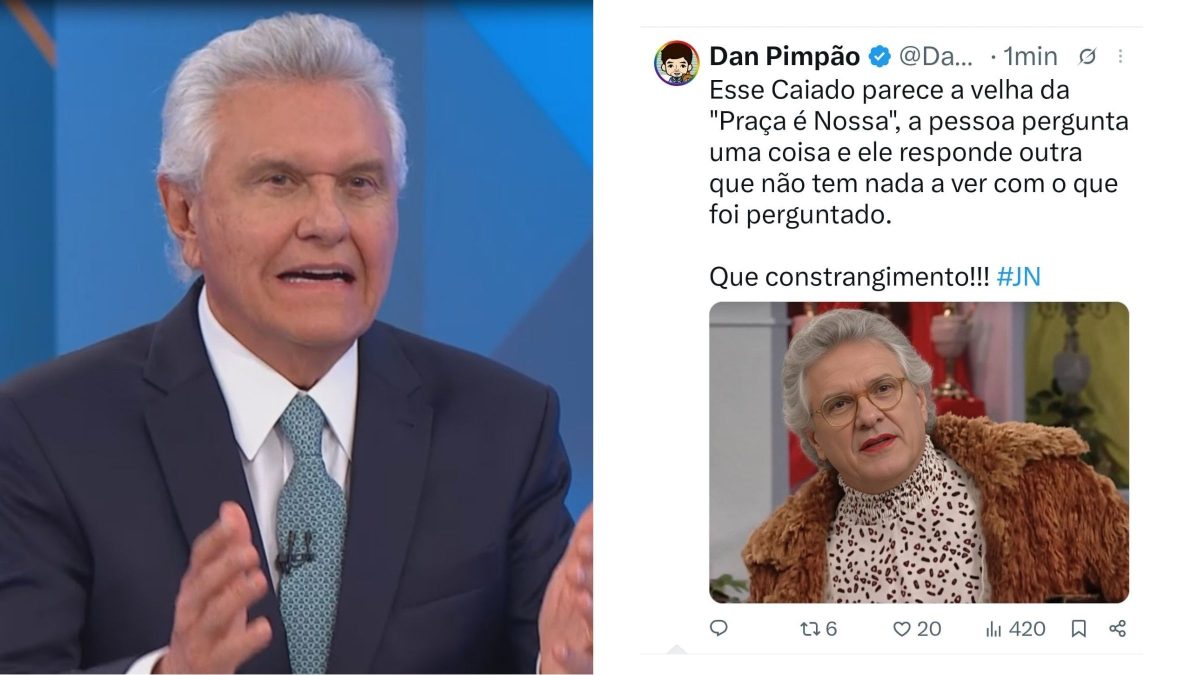 Caiado foge de perguntas, irrita apresentadores e vira meme nas redes: ‘Quer ganhar