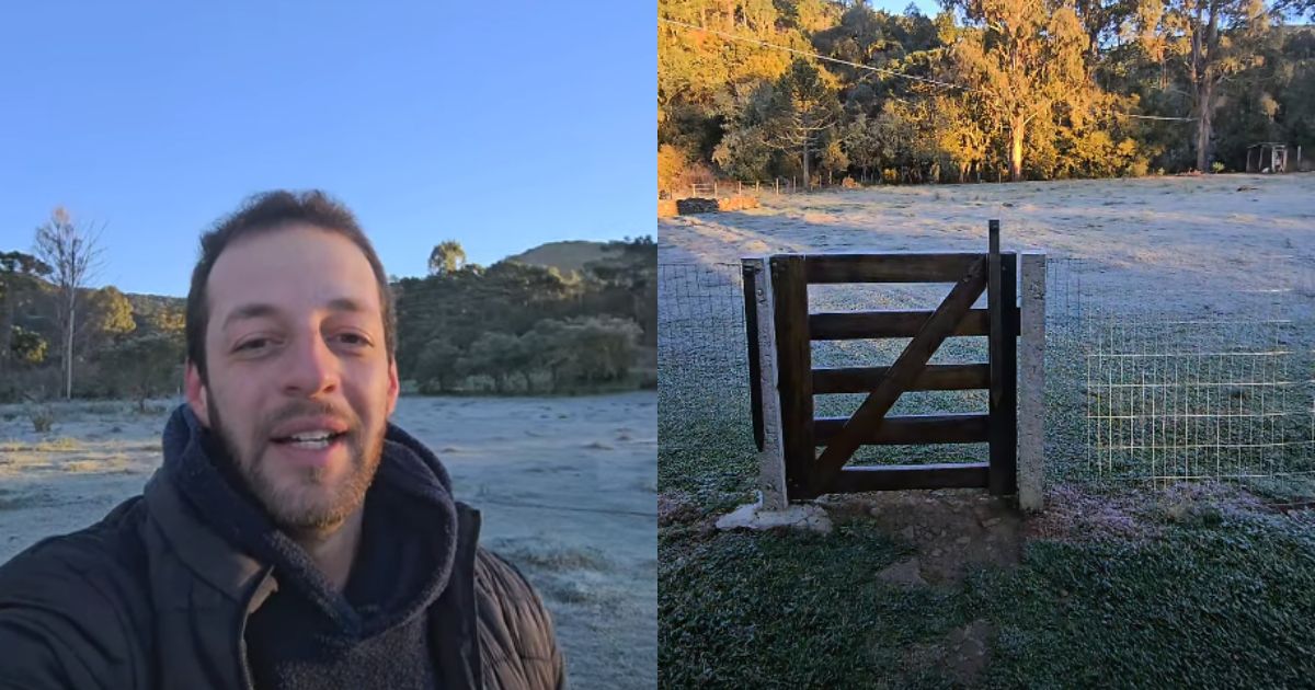 'Privilégio': morador mostra como é acordar sob temperatura de -9,1 ºC com paisagem