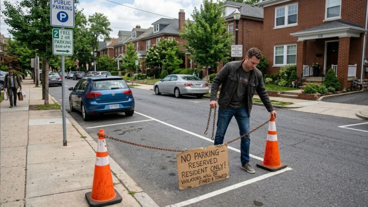 Guardou vaga com cone na rua? Entenda quando a prática pode virar multa, segundo o CTB - QTU Questões do Universo