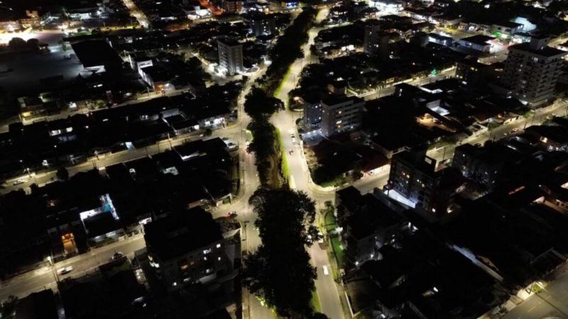 Iluminação pública em Joinville - Prefeitura de Joinville/Divulgação/ND Mais