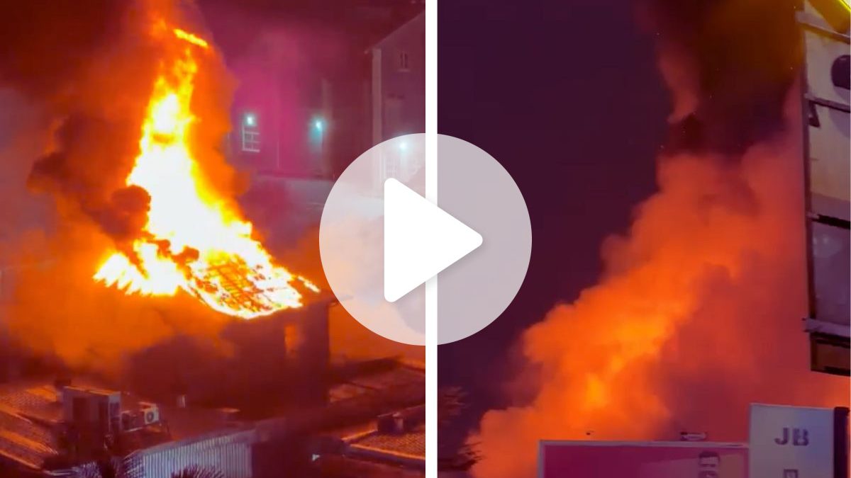 VÍDEO: Incêndio de grandes proporções consome Indaiá Eventos e assusta o Centro