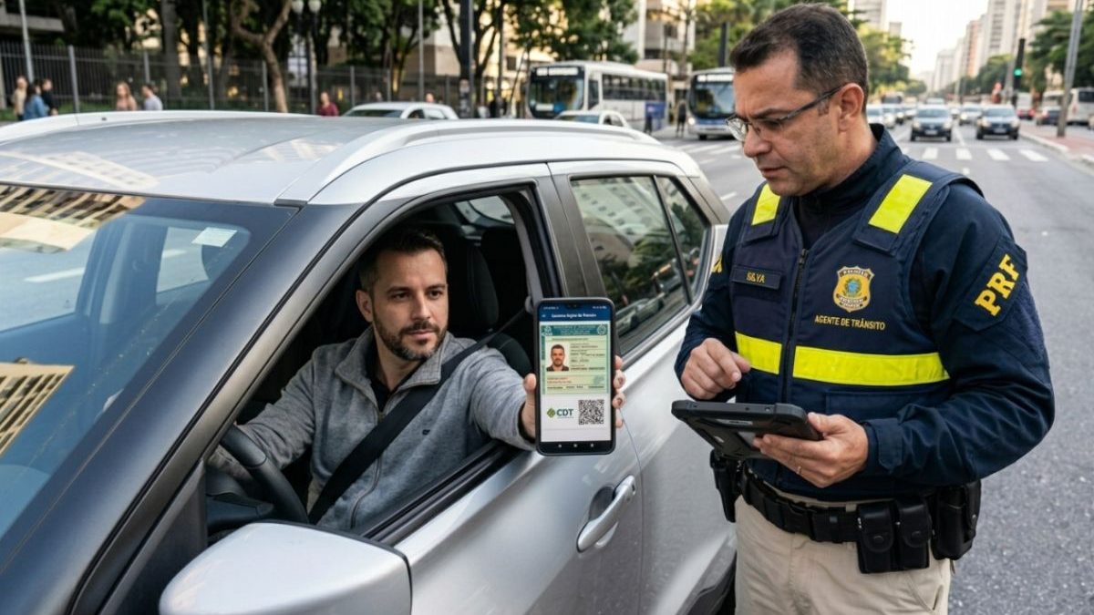 Agente pode recusar a CNH Digital? O que diz a lei quando você está sem a carteira física