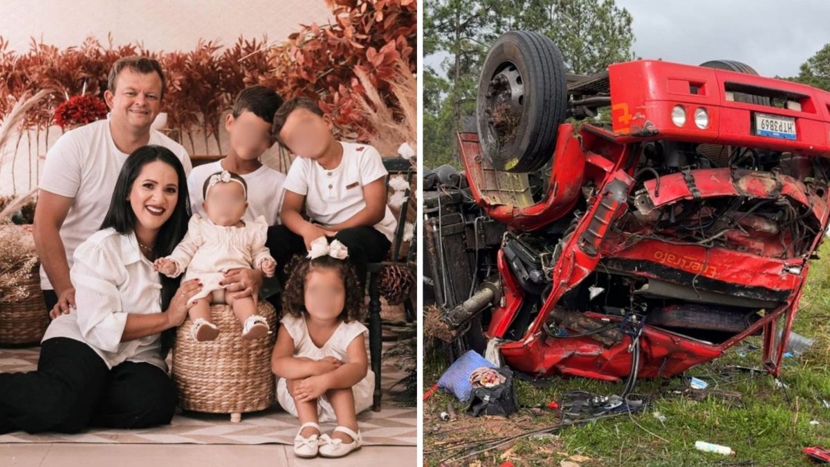 ‘Não sei como vou viver sem vocês’: mãe se despede do marido e dos dois filhos mortos em tragédia na SC-305 - QTU Questões do Universo