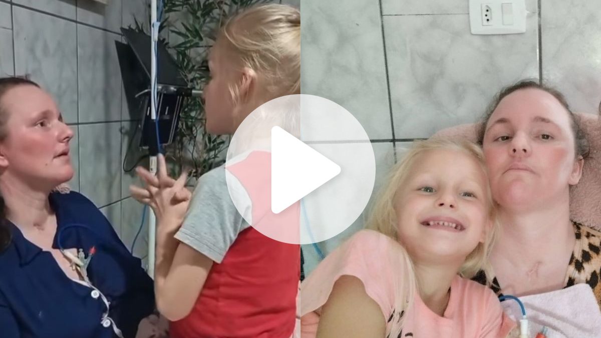 ‘Vamos ver se hoje você fala’: filha de 7 anos não desiste de ajudar a mãe após AVC em vídeo emocionante - QTU Questões do Universo