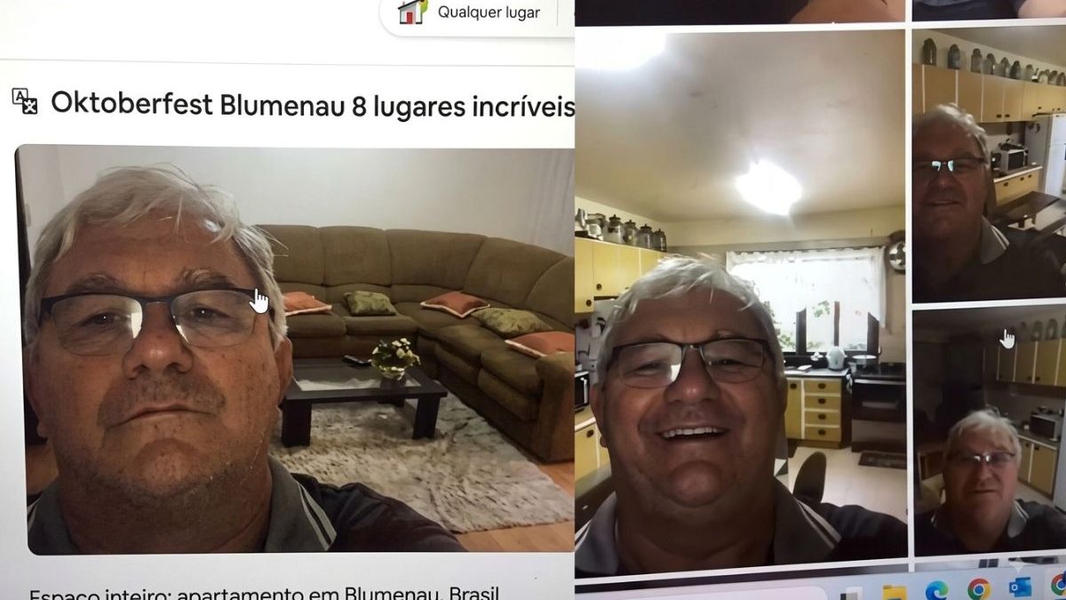 Anfitrião rouba a cena em fotos de anúncio no Airbnb para alugar casa durante a temporada