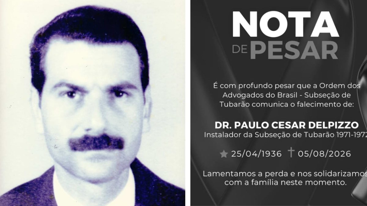 Morre advogado Paulo Cesar Delpizzo, um dos nomes ligados à história da OAB em Tubarão - QTU Questões do Universo