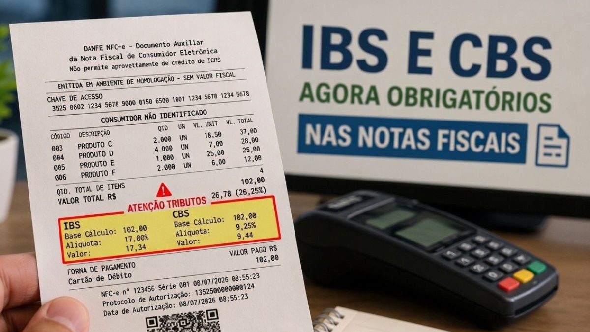 Nota fiscal MEI: nova exigência com IBS e CBS a 1% começa nesta segunda (3) sem a cobrança, mas erro pode parar empresa - QTU Questões do Universo