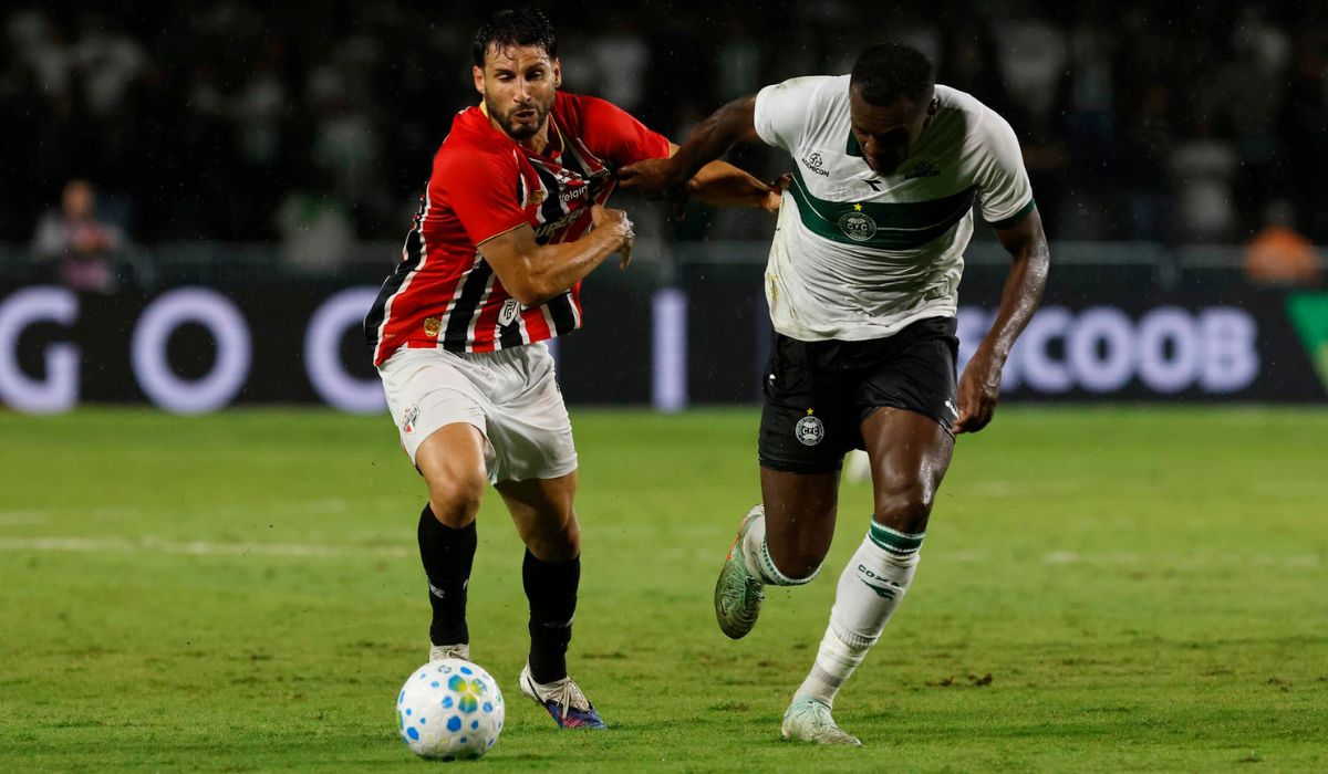 Último São Paulo x Coritiba, pelo primeiro turno do Brasileirão, acabou com vitória do time paulistaFoto: Rubens Chiri/São Paulo FC/Divulgação/ND Mais