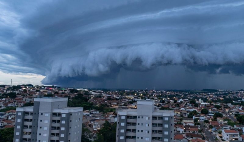 Frente fria deve avançar pela Região Sul e aumentar o risco de chuva intensa e temporais nos próximos dias - Osasco Comunica/@osascomunica/TikTok