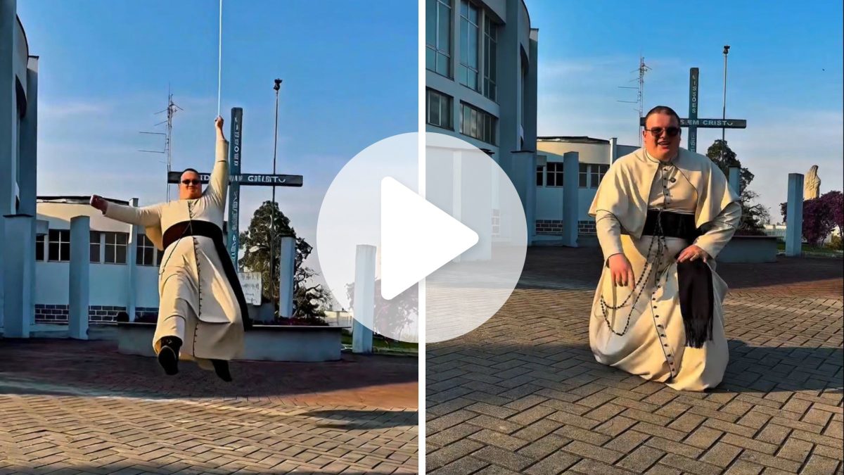 ‘Padre-aranha’: paróquia publica vídeo de pároco realizando acrobacias em convite para missa das crianças em SC e viraliza nas redes sociais - QTU Questões do Universo