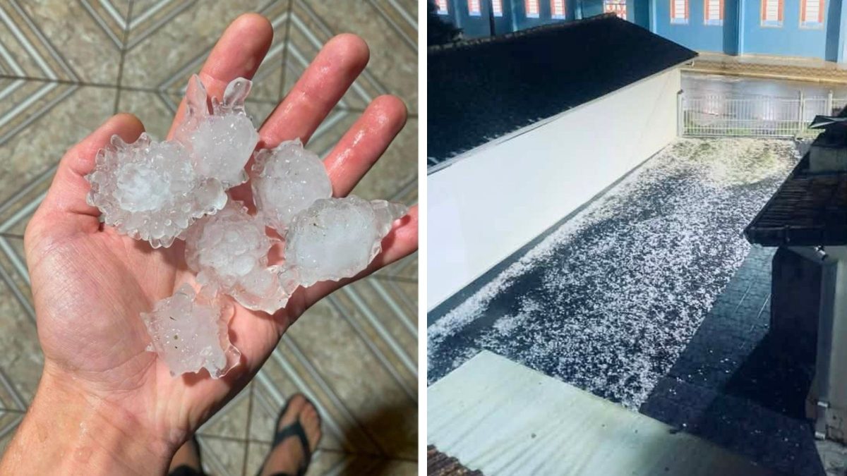 Cidades de SC decretam situação de emergência após granizo e ventania deixarem rastro