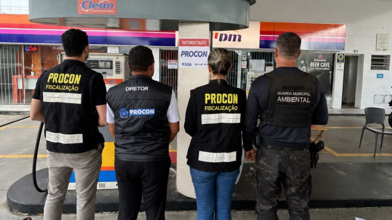 Fiscalização do Procon interdita posto de combustívelFoto: Procon de Florianópolis/Reprodução/ND Mais