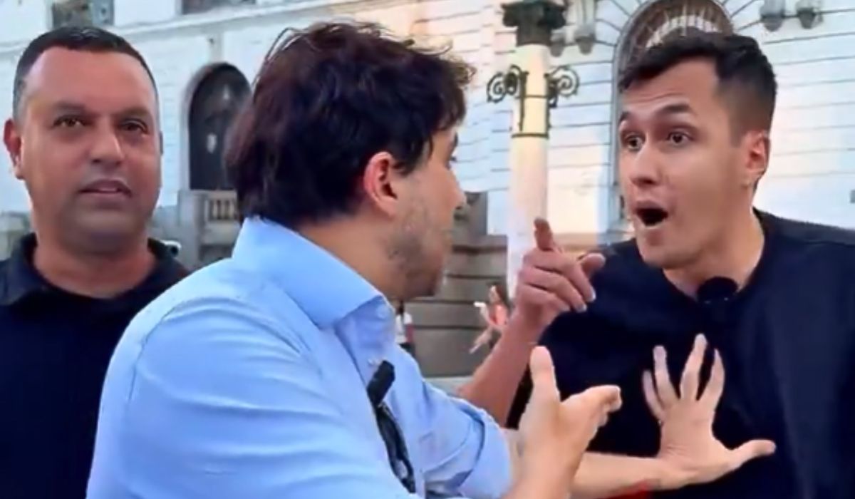 Renan e Costenaro durante discussão no RJ
