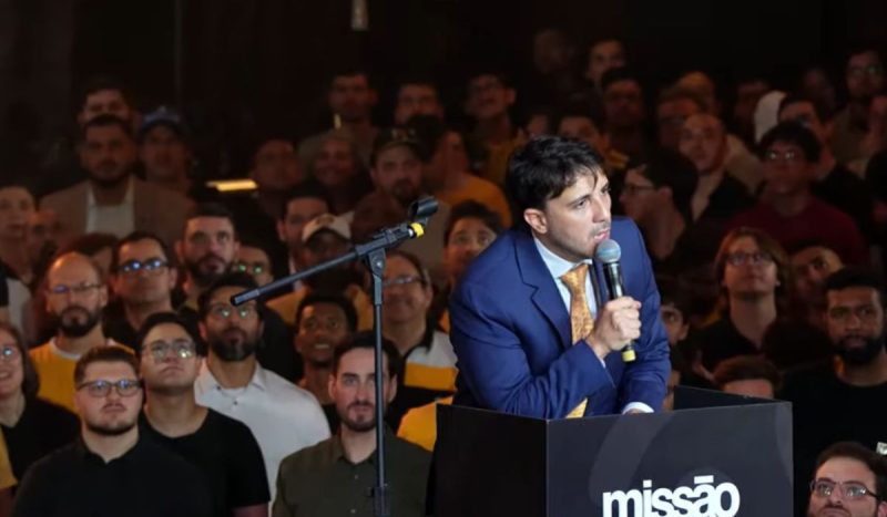 Renan Santos em convenção do partido Missão - Reprodução/ND Mais