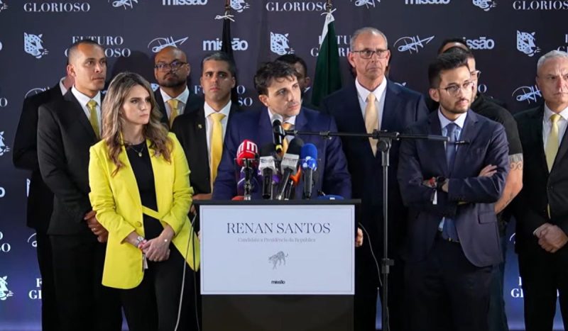 Renan Santos em convenção do partido Missão - Reprodução/ND Mais