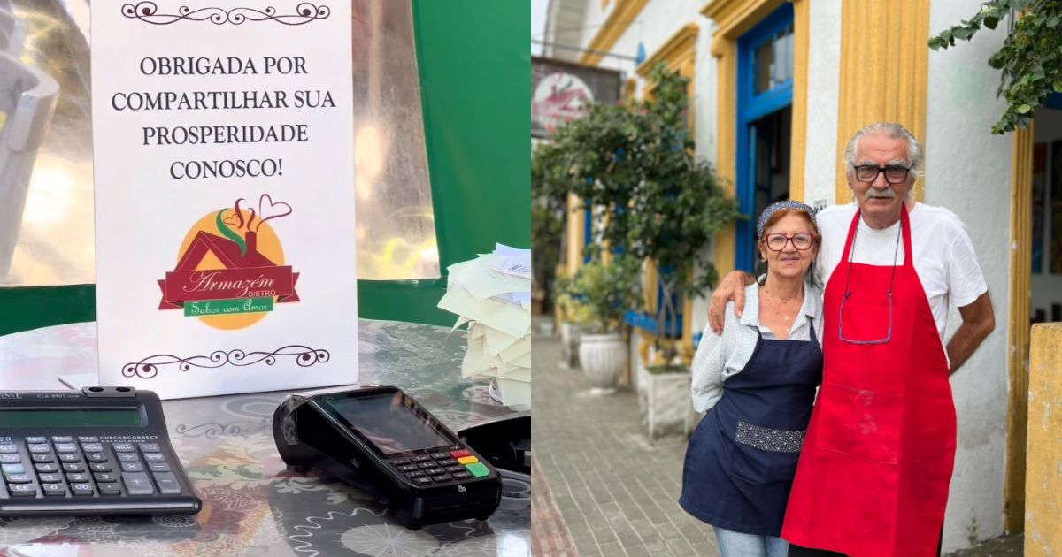 Casal de idosos junto há 50 anos transforma restaurante de SC em exemplo de confiança ao deixar clientes fecharem a própria conta - QTU Questões do Universo