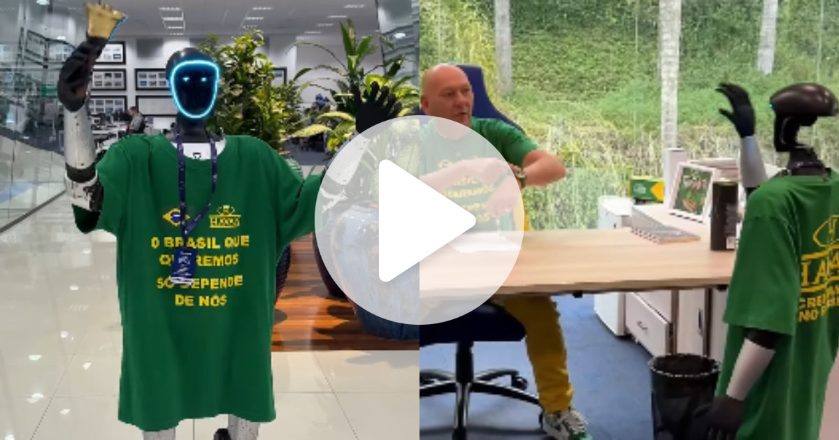 VÍDEO: Robô vira funcionário ‘CLT’ da Havan em SC e encara primeiro dia de trabalho: ‘Bora trabalhar!’ - QTU Questões do Universo