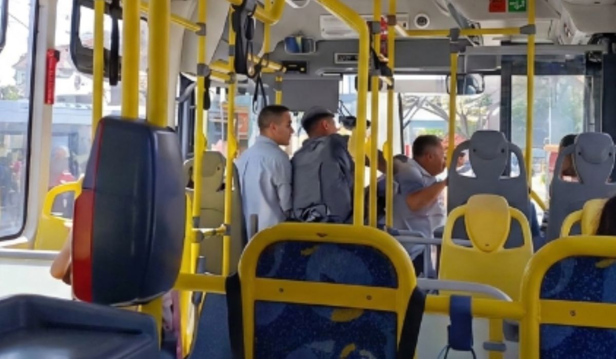 Momento em que o motorista é detido