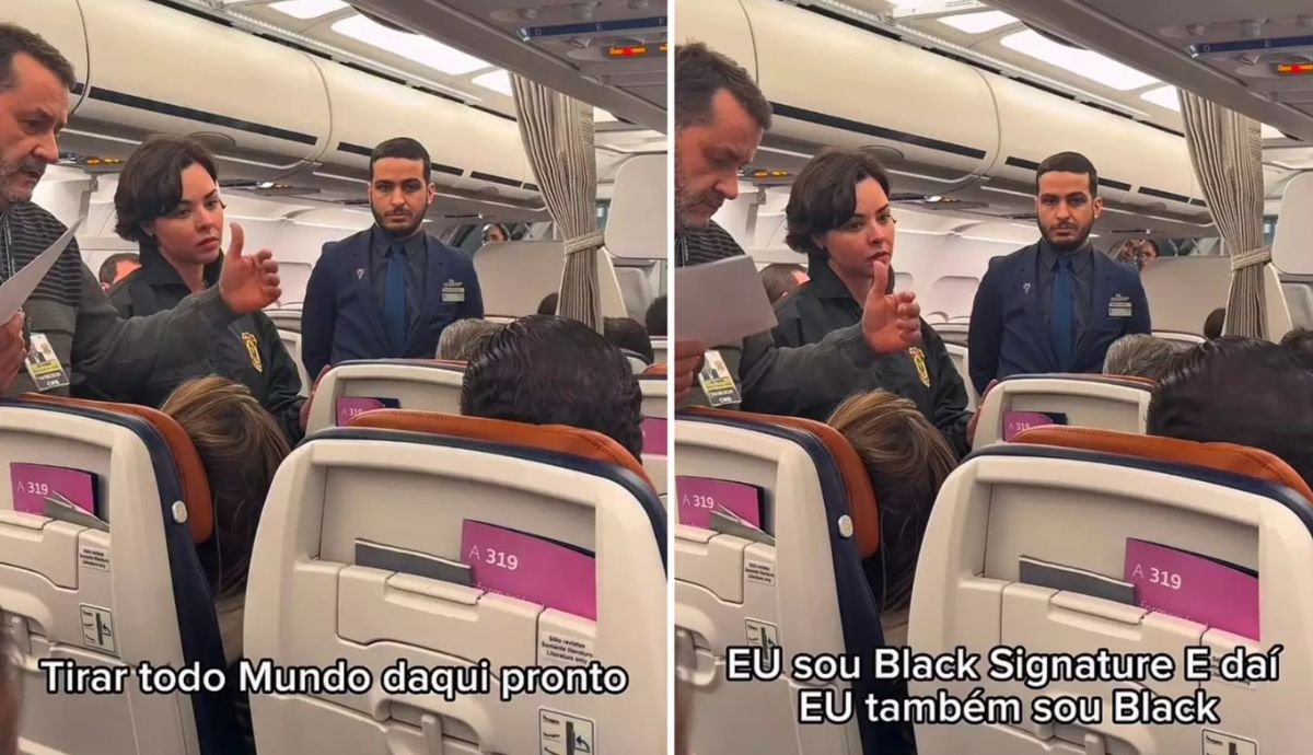 passageiro discutindo com outros 