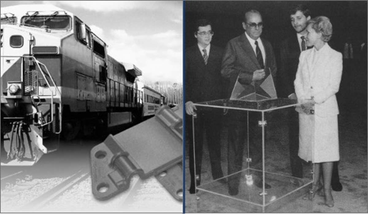 Em 1980, a Tupy entrou no mercado ferroviário com a venda de três milhões de placas de apoio para a Estrada de Ferro CarajásFoto: Tupy/Divulgação/ND Mais