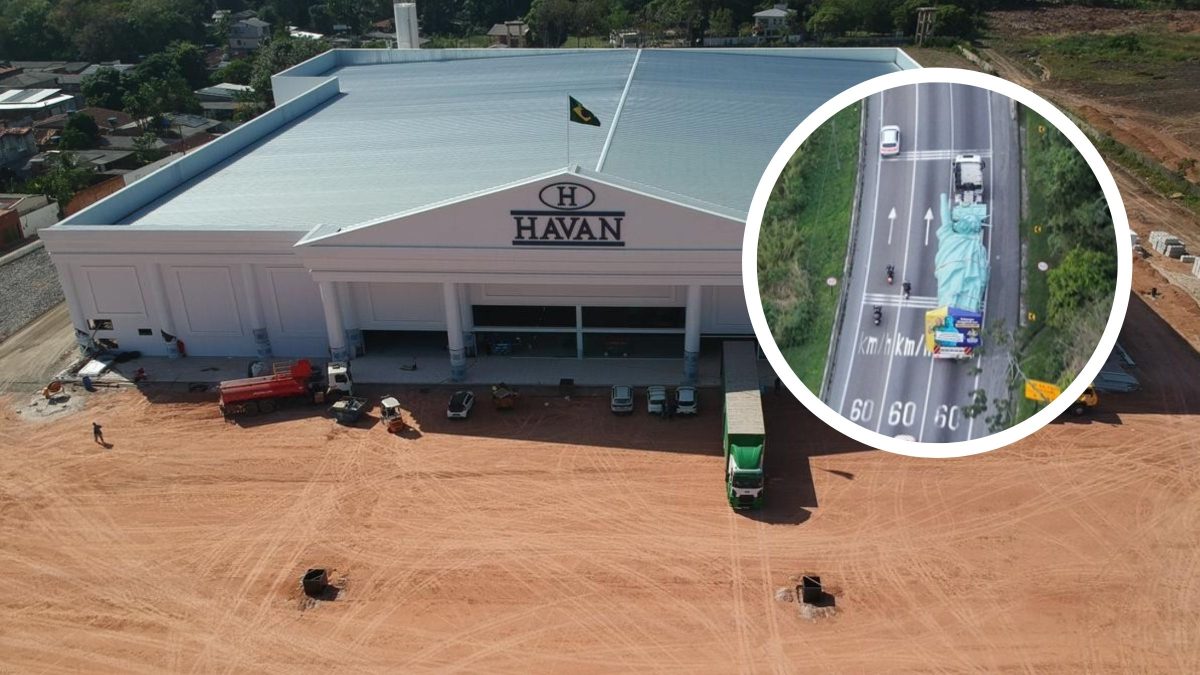 1ª Megaloja da Havan em estado do Brasil: obra de R$ 100 milhões receberá Estátua da Liberdade de 24 metros e oito toneladas - Foto