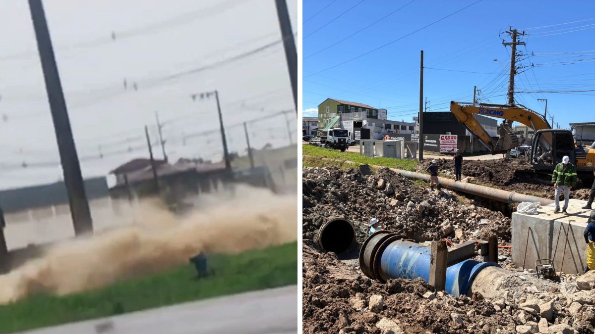 Casan conclui conserto de adutora com vazamento na BR-282; falta de água deve ser resolvida ao longo de quinta-feira na Grande Florianópolis - QTU Questões do Universo