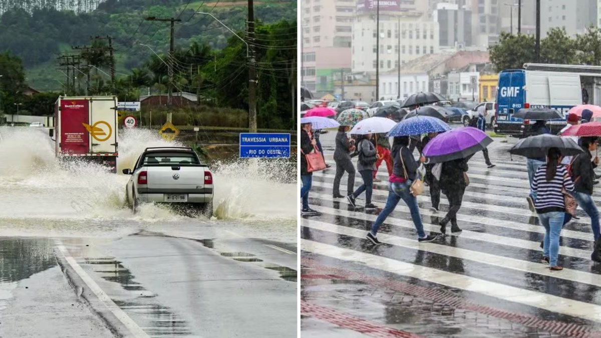 Frente fria associada a ciclone extratropical traz temporais com ventos de até 100 km/h e fortes chuvas; frio intenso já tem data pra voltar