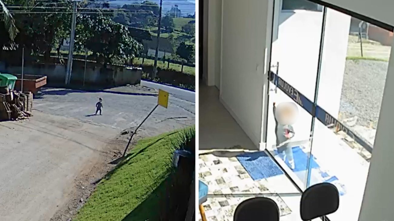 Criança de 1 ano e 6 meses foge de creche, atravessa rua sozinha e vai até o trabalho da mãe em SC