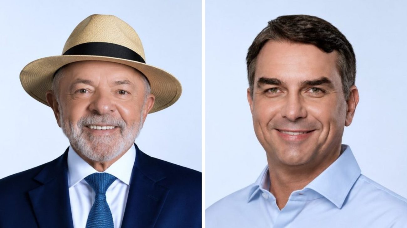 Lula e Flávio Bolsonaro são os principais nomes nos levantamentos divulgados na reta final da campanhaFoto: TSE/Divulgação/ND Mais