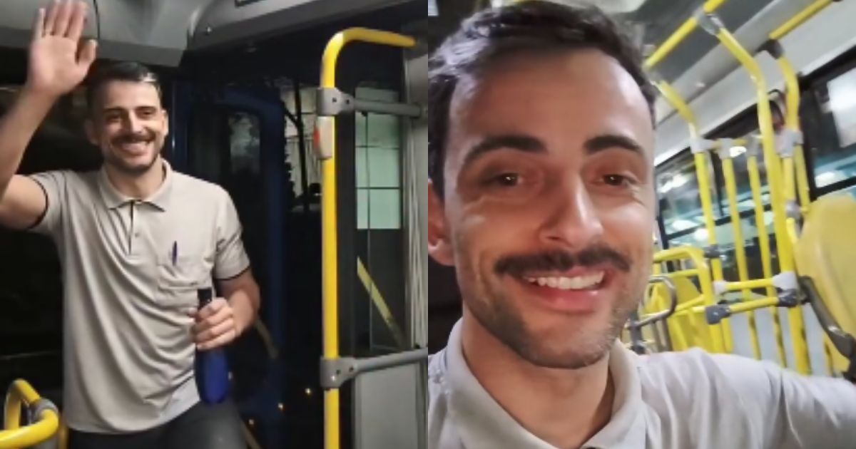 Motorista de ônibus apaixonado pela profissão viraliza ao compartilhar rotina dirigindo em Florianópolis: ‘É muito gratificante’