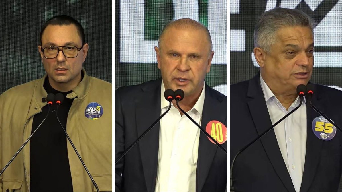 Debate da Acaert tem púlpito vazio de Jorginho, ataques e provocações entre candidatos