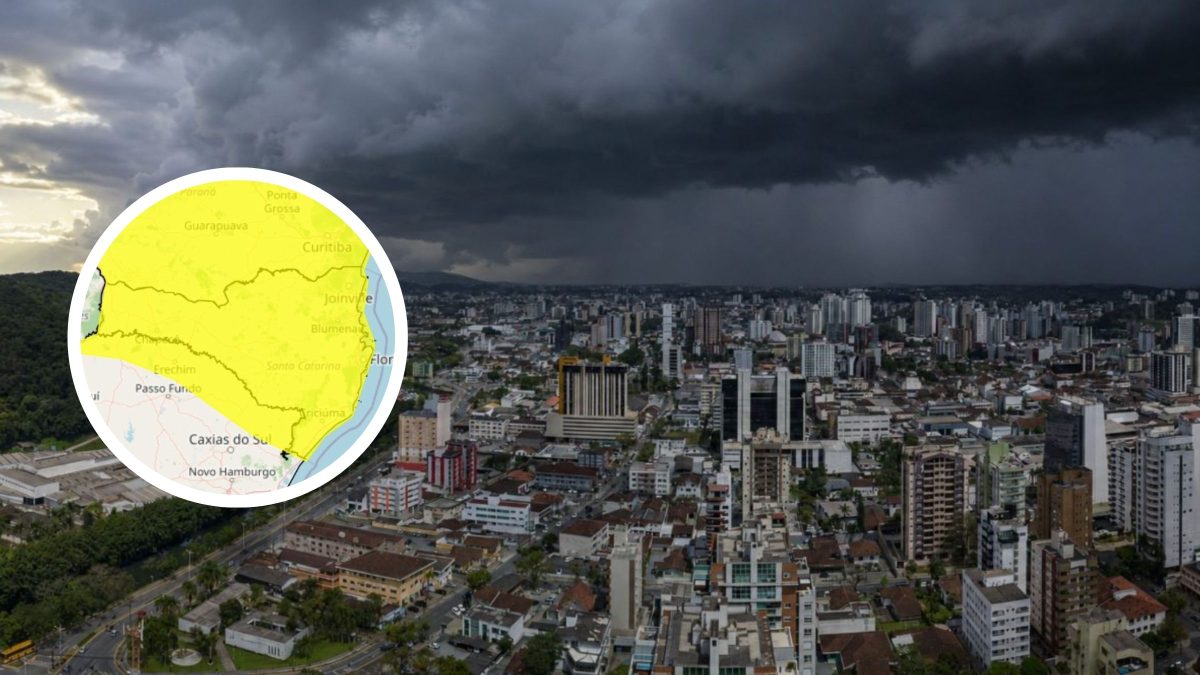 Frente fria que avança sobre SC muda o tempo e faz Inmet emitir alerta amarelo para temporais nesta sexta (4) - QTU Questões do Universo