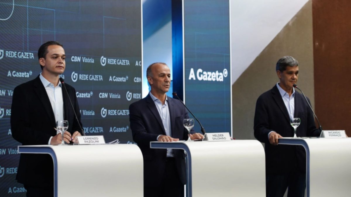 Debate no Espírito Santo tem embates sobre economia, segurança e violência contra mulheres entre candidatos ao governo