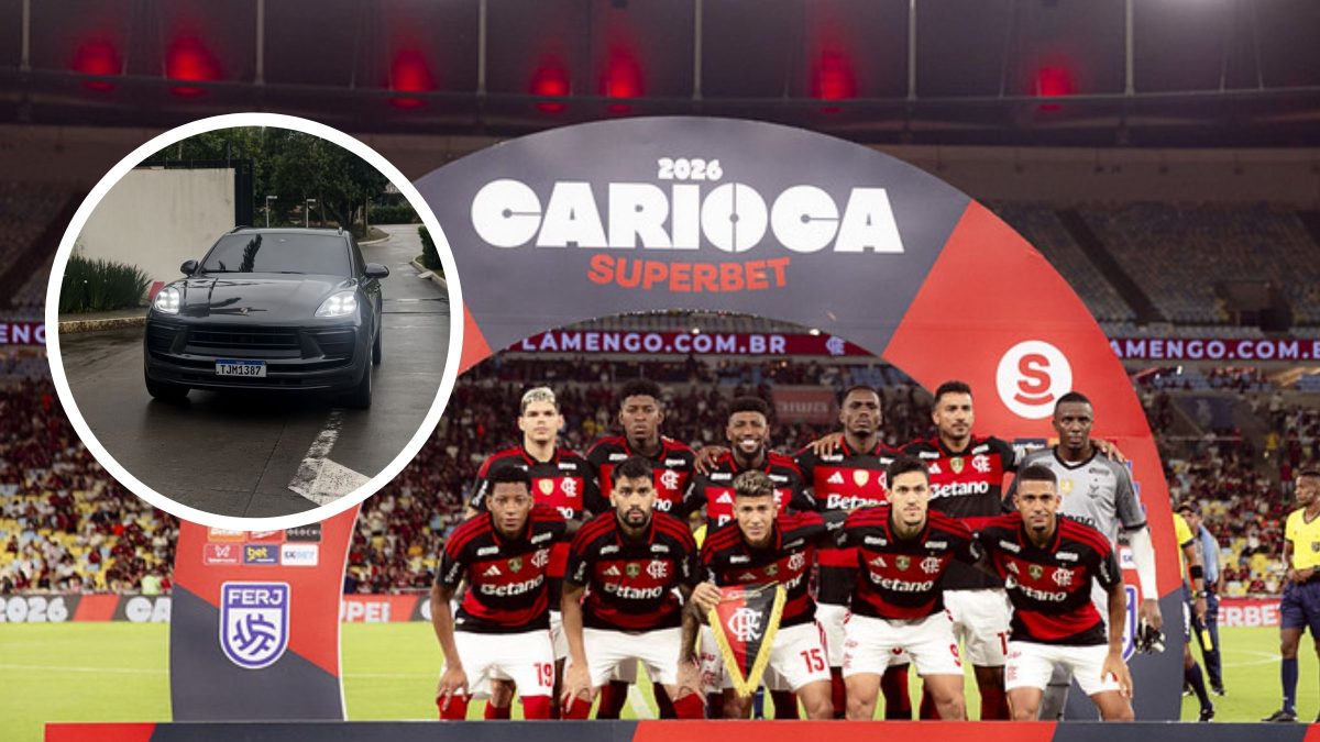 ‘Melhor profissão do mundo’: jogador reserva do Flamengo dirige Porsche e torcedores reagem na web