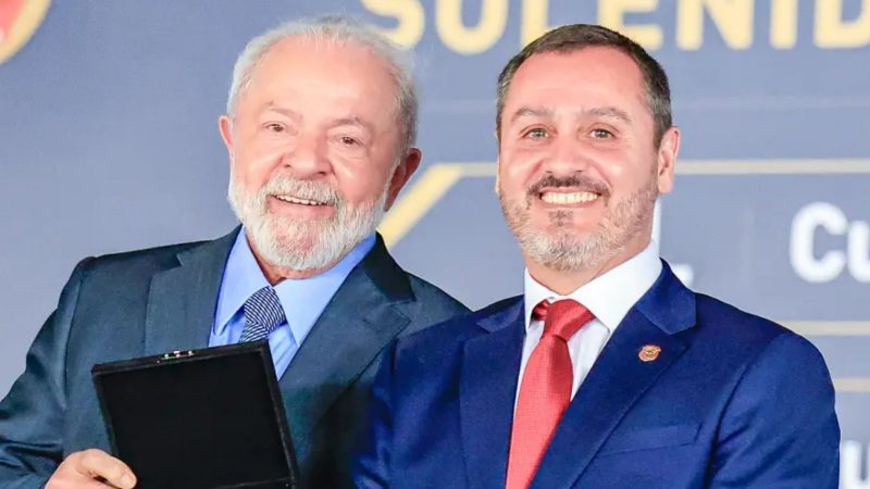 Lula e Andrei Rodrigues, chefe da Polícia Federal. - Ricardo Stuckert/Divulgação/ND Mais
